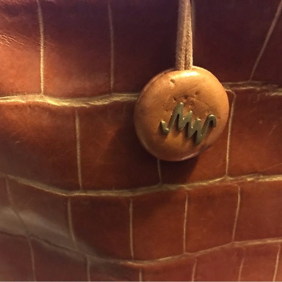 Monsac original crocodile leather shoulder bag... - Picture 3 of 13